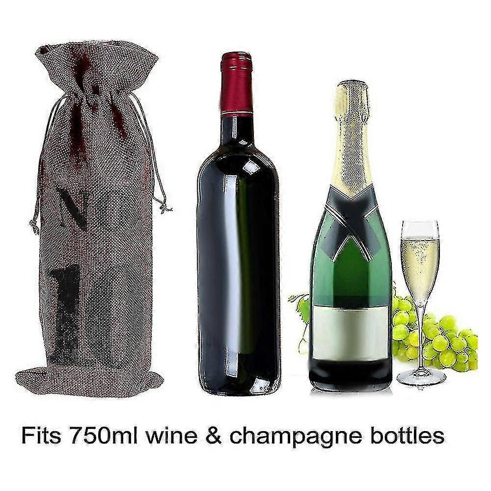 drawstring wine bags for blind tasting burlap material
