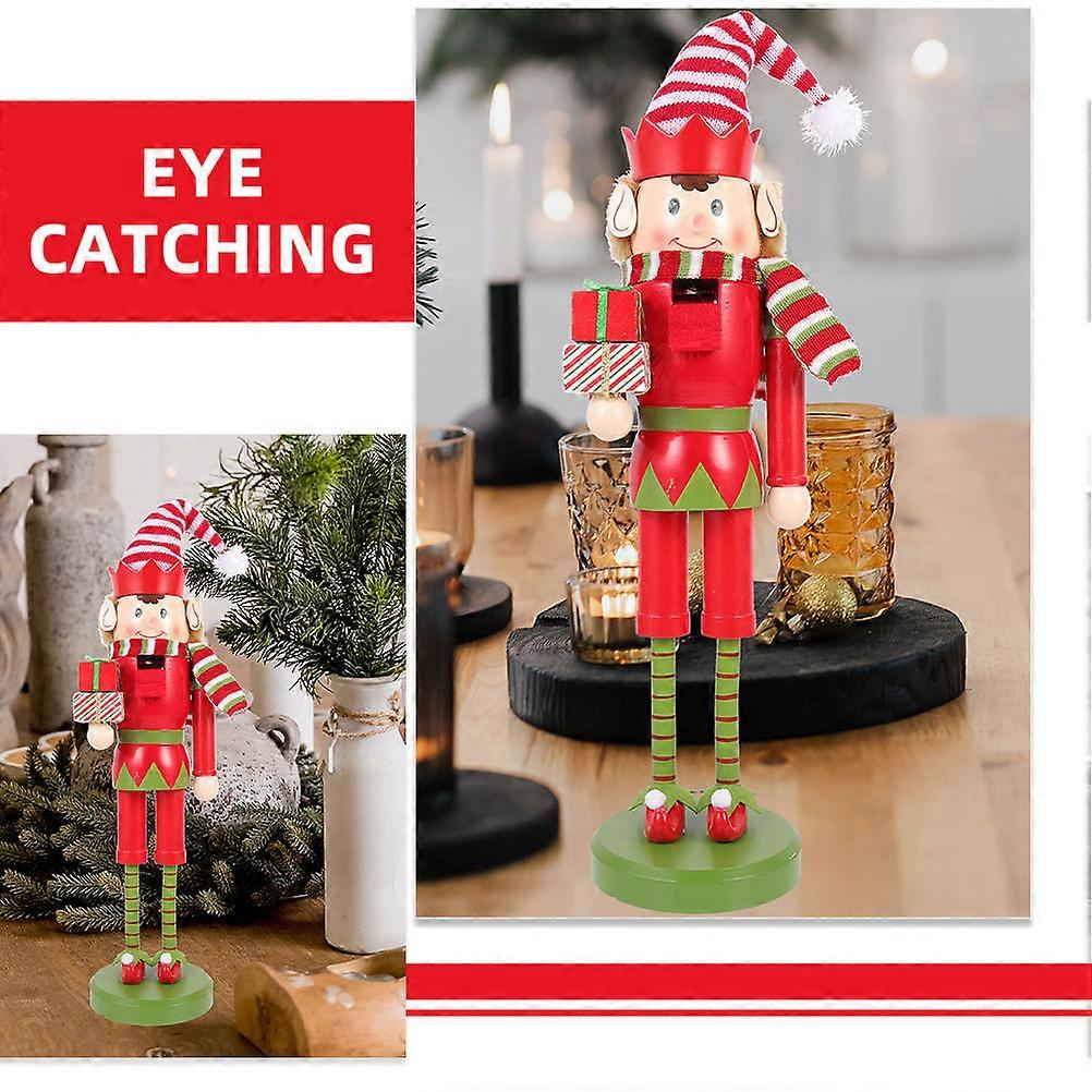 Wooden Nutcracker Christmas Decor Classic Nutcracker Statue for Festive Decor