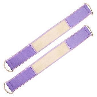 Silk Loofah Exfoliating Back Washer for Shower 2Pcs with Stretchable Handles