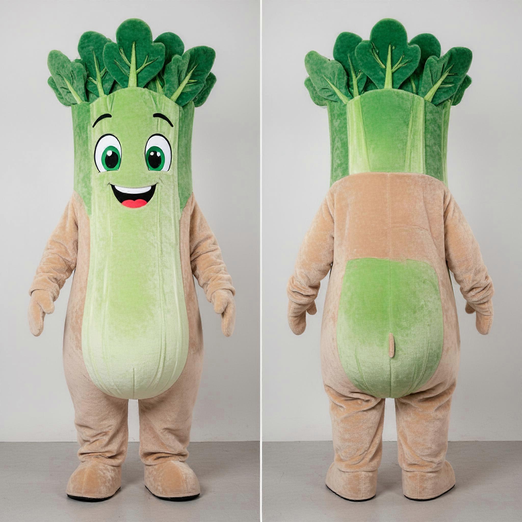 MASTICOT Beige Flowing Leaf Celery Mascot