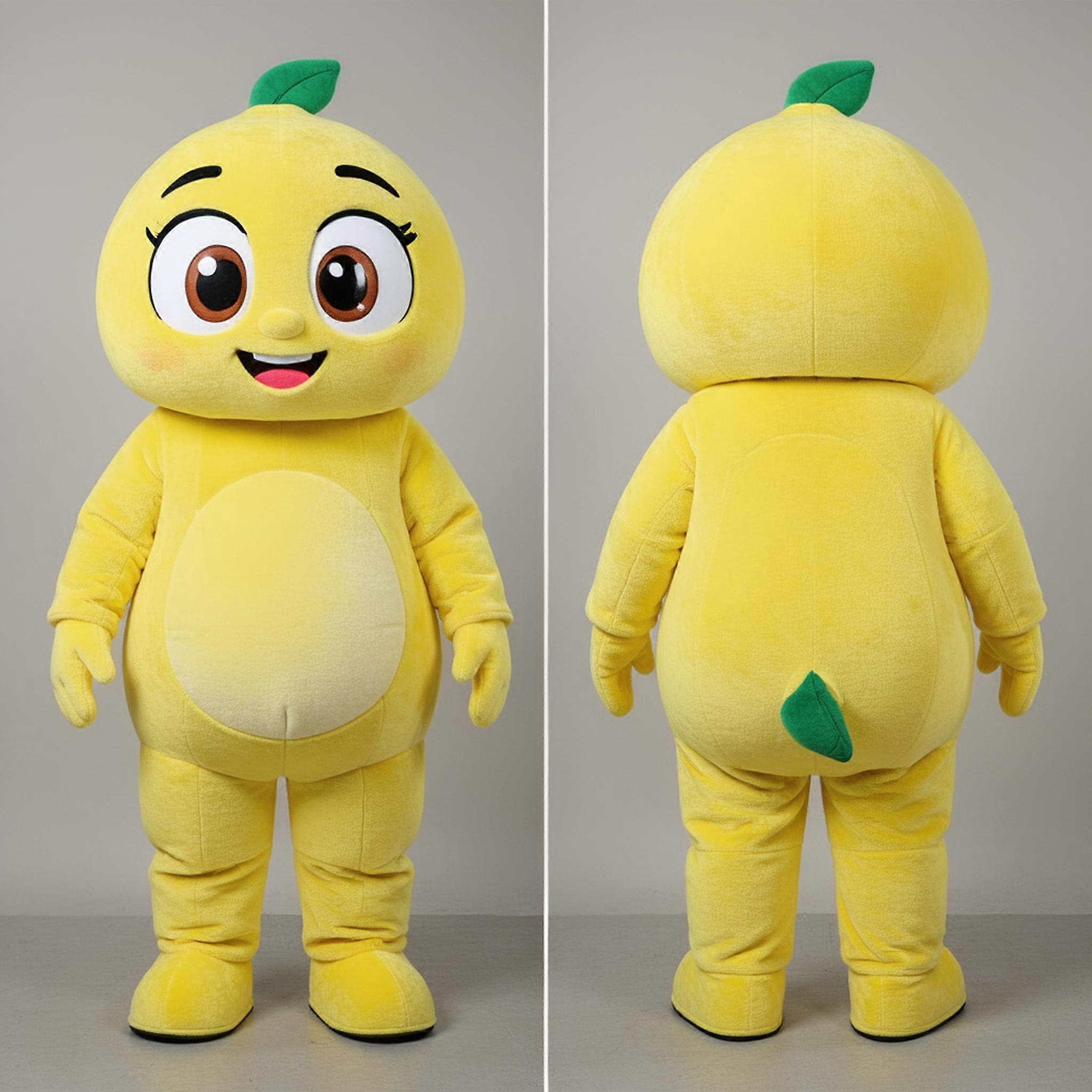 MASTICOT Lemon Yellow Cartoon Sniper Mascot
