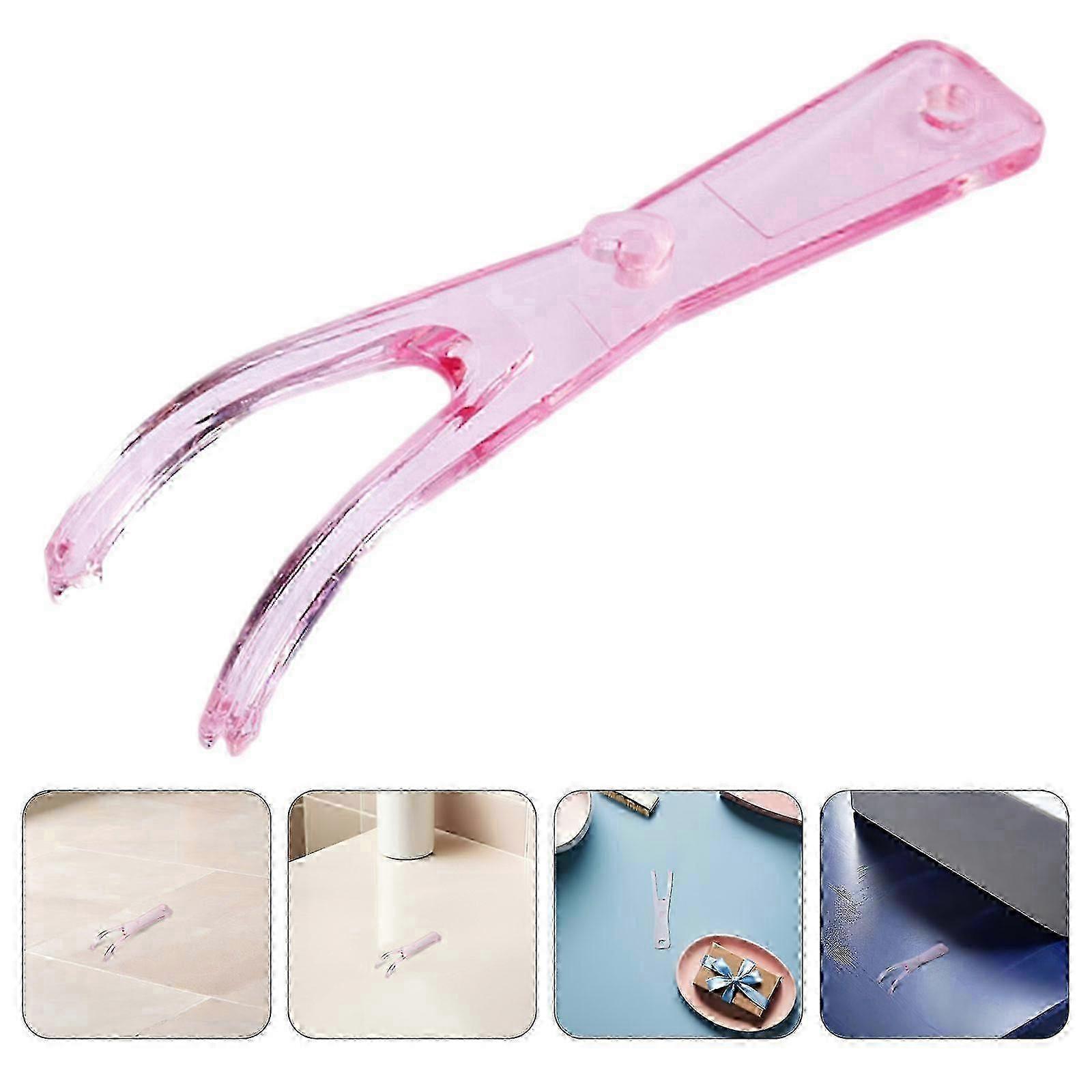 Dental Floss Holder Aid Replaceable Floss Pick compatible with Teeth Care Pink
