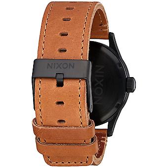 Nixon Sentry Japanese Quartz Analog Man Watch with A1052664 Cowskin Bracelet