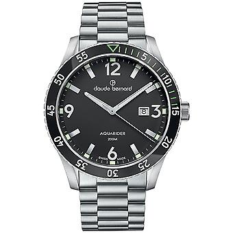 Claude bernard aquarider Swiss Quartz Analog Man Watch with Stainless Steel Bracelet 53008 3NVM NV