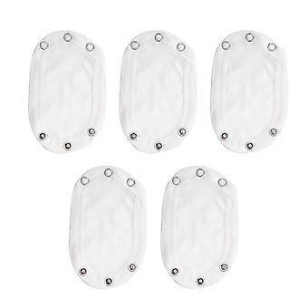 Confezione da 5 body per neonati e bambine, body copripannolino super pratico, pellicola estensibile (bianco)
