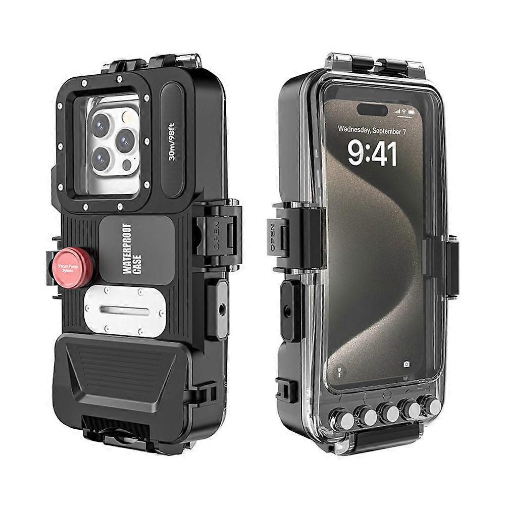 Underwater Phone Case for Diving with Clear Screen and External Controls