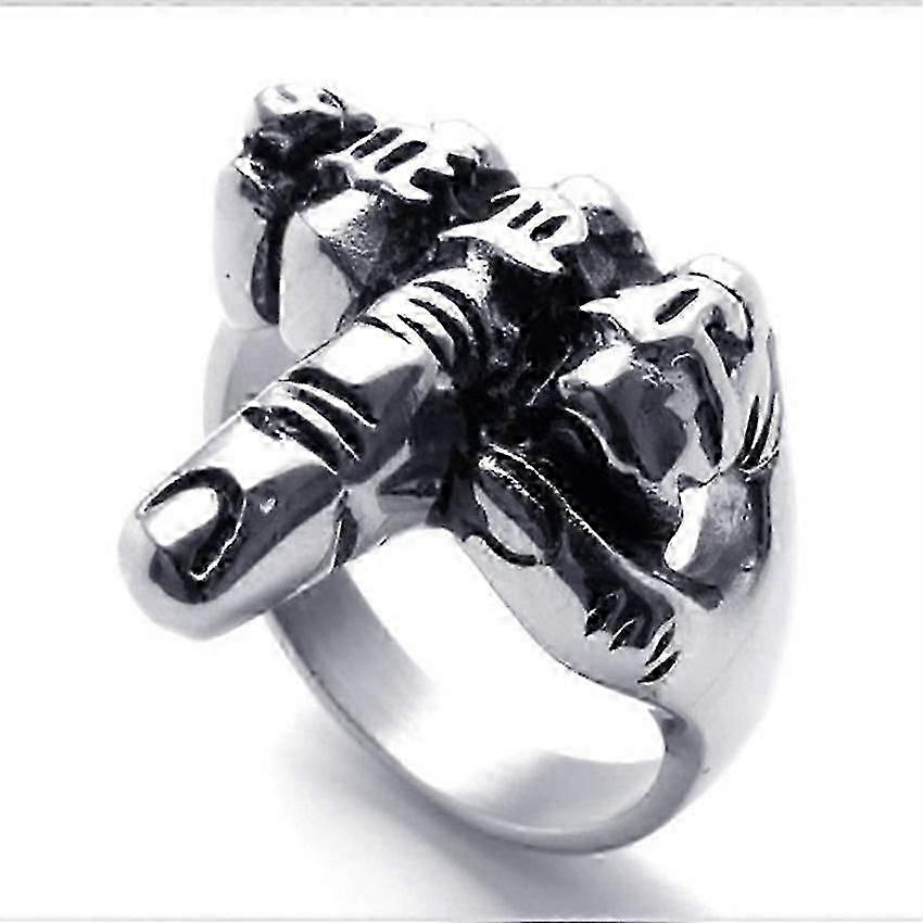 Rock Style Vertical Pattern Ring for Men