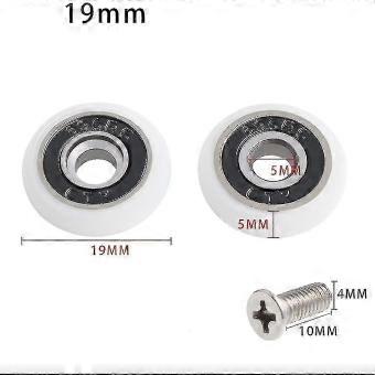 Set of 8 Shower Door Wheels Compatible with 19mm Diameter