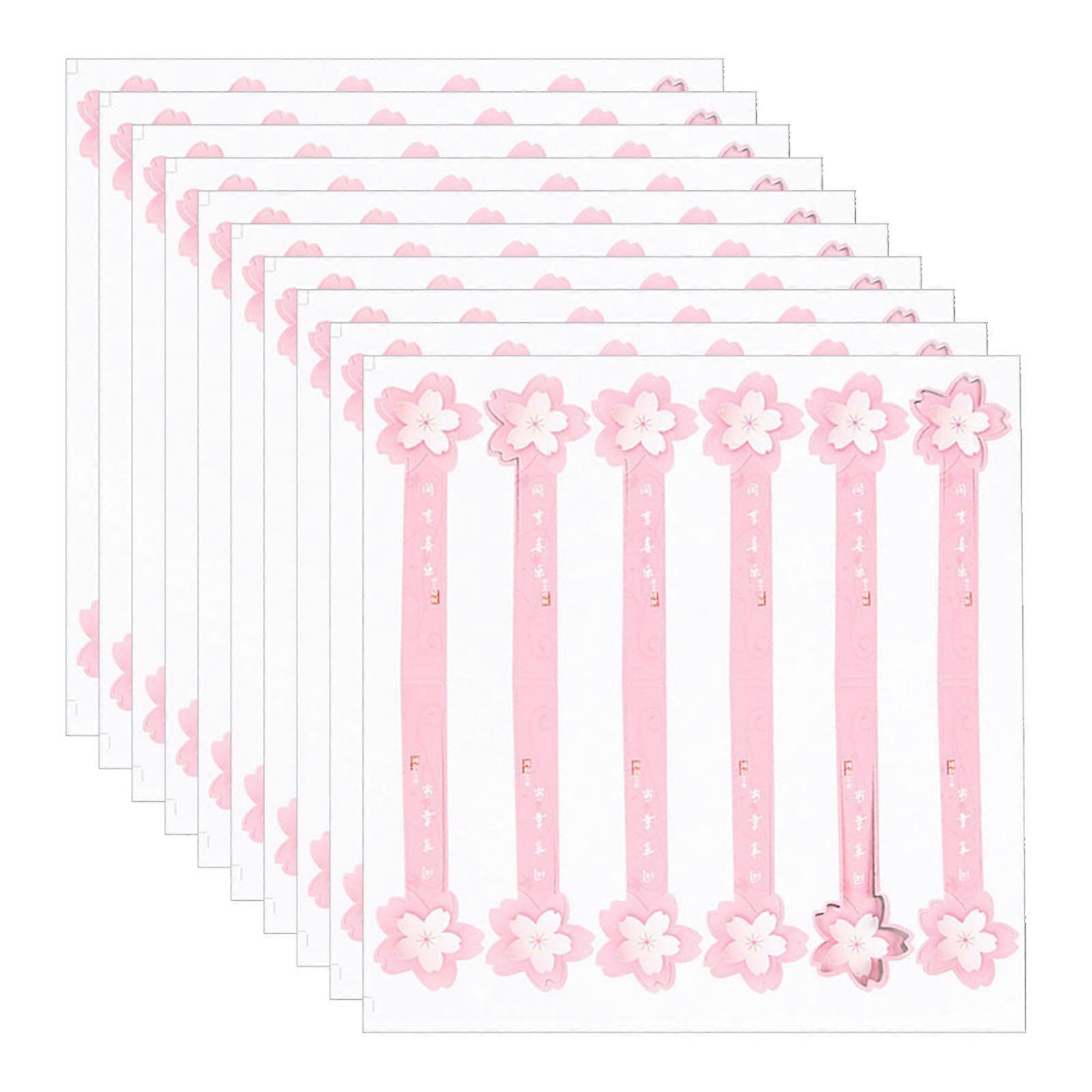 10pcs/set Mooncake Boxes Decorating Labels Cookie 3d Flower Cake Containers