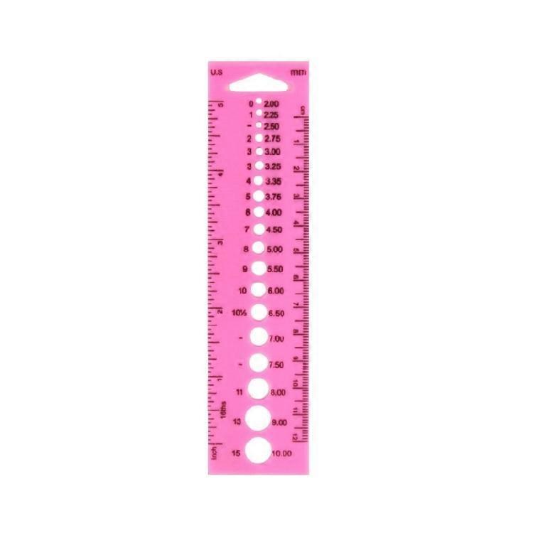 Knitting Measuring Ruler Needle Sizing Tool Knitting Needle Measuring Tool