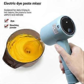 Electric Hair Color Mixer, Automatic Cream Blender for Hair Dyeing, Plastic Barber Stirring Tool with Charging Cable