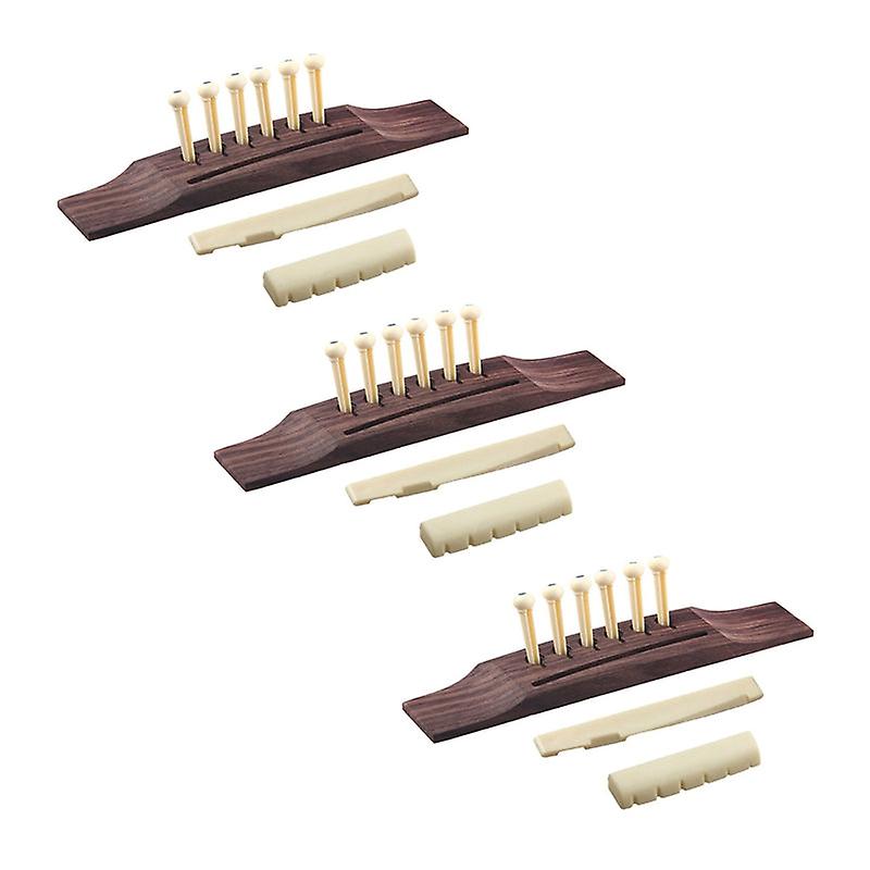 18 piese Bridge Pins / șa / piuliță Abalone Puncte pentru chitara acustica - Red + Reddish Brown