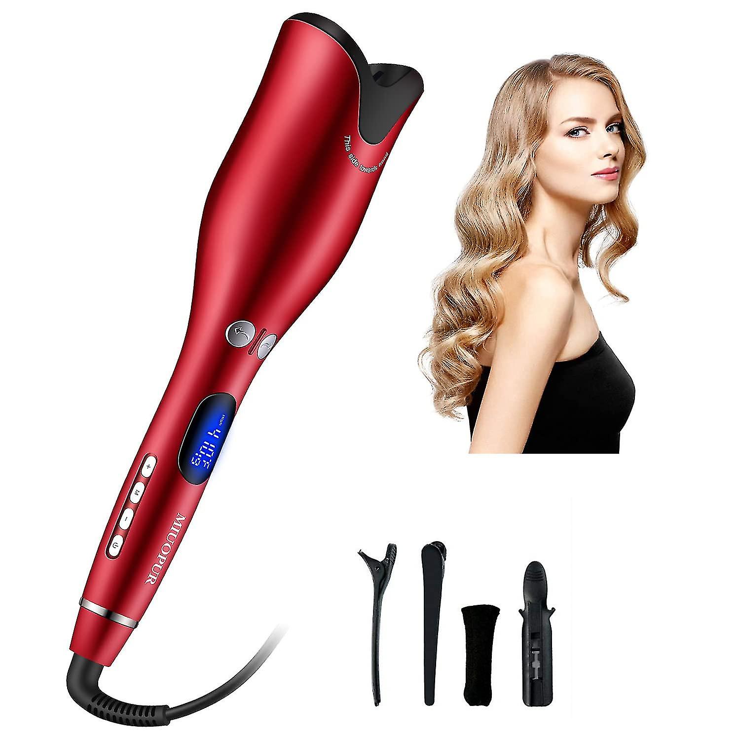 Automatic Hair Curling Iron With Ceramic Ionic Barrel, Smart Anti-stuck,with Temperature Display