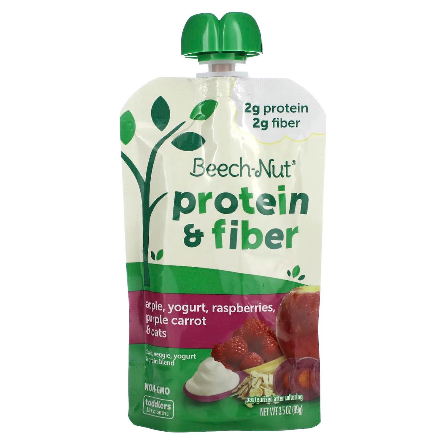 Beech-Nut, Fruit, Veggie, Yogurt & Grain Blend, Protein & Fiber, 12+ Months, Apple, Yogurt, Raspberr