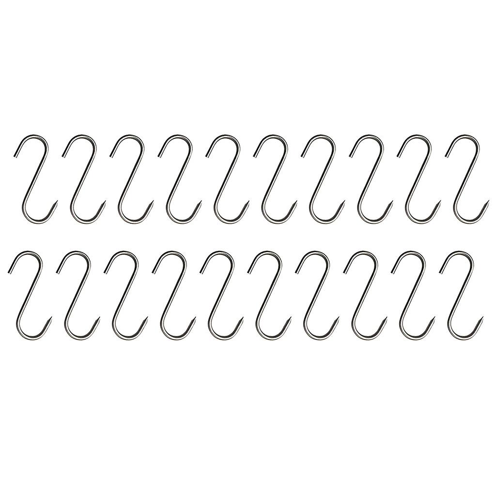 20 Pcs Stainless Steel Meat Hooks with for Sharp Tip Kitchen Baking Tools Hooks