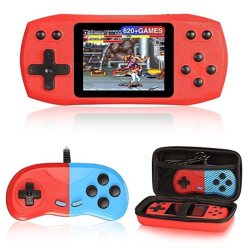 console di gioco portatile in 620 giochi classici supporto tv 3.0 pollici ricaricabile lettore di videogiochi retrò av uscita con guscio portatile