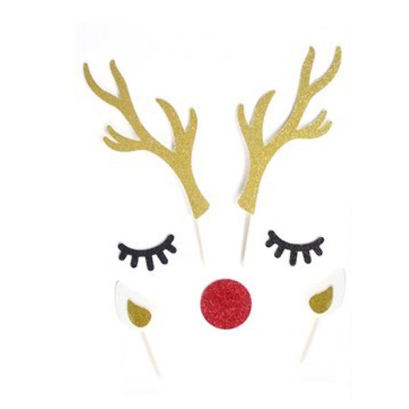 1 套兔耳鹿生日蛋糕礼帽纸杯蛋糕礼帽纸杯蛋糕甜点装饰