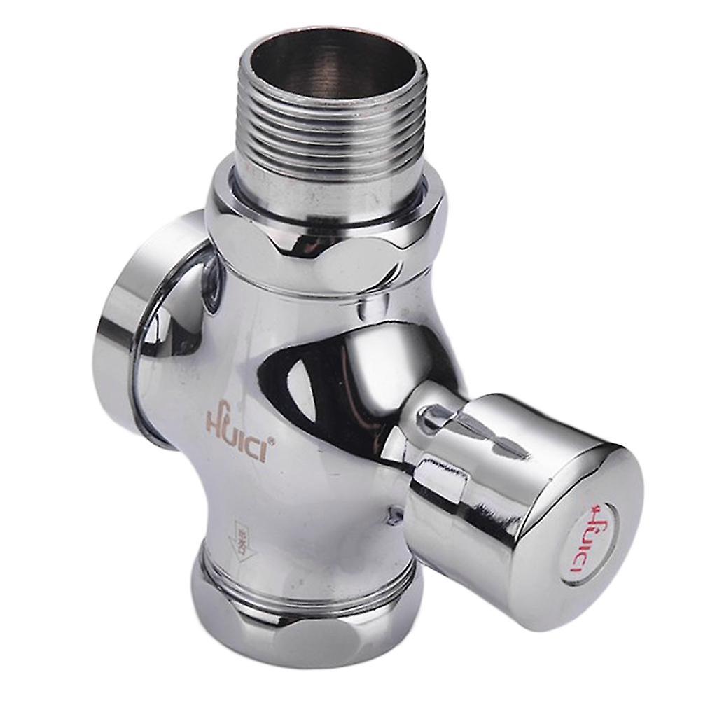 Toilets Copper Flush Valve Squatting Delayed Switch B: Total Length 10.9cm