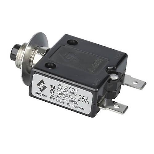 25A Circuit Breaker Maximum Voltage 250VAC or 50VDC Durable Multi Purpose