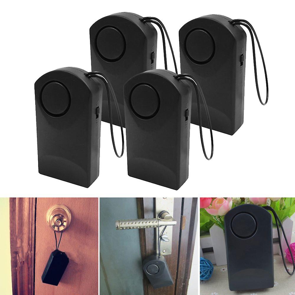 4pcs Wireless Door Handle Home Hanging Battery Powered Burglar Alarm Sensor