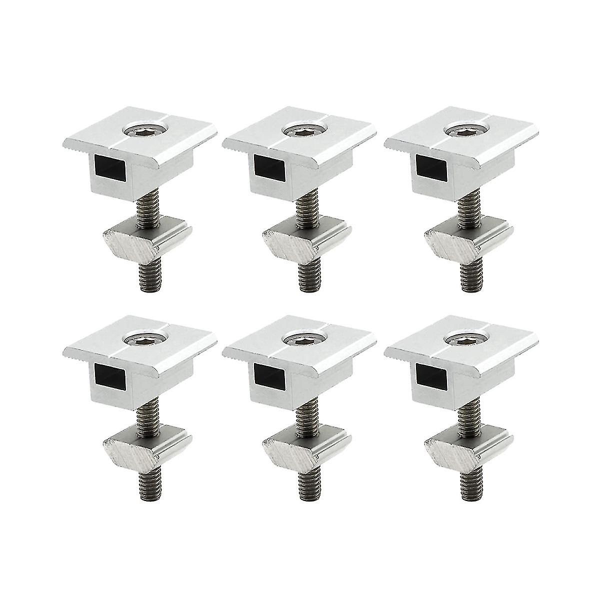 Pack Of 10 Solar Panel Brackets Centre Clip 35 Mm T Shaped Pv Module Bracket Clip Height-adjustable