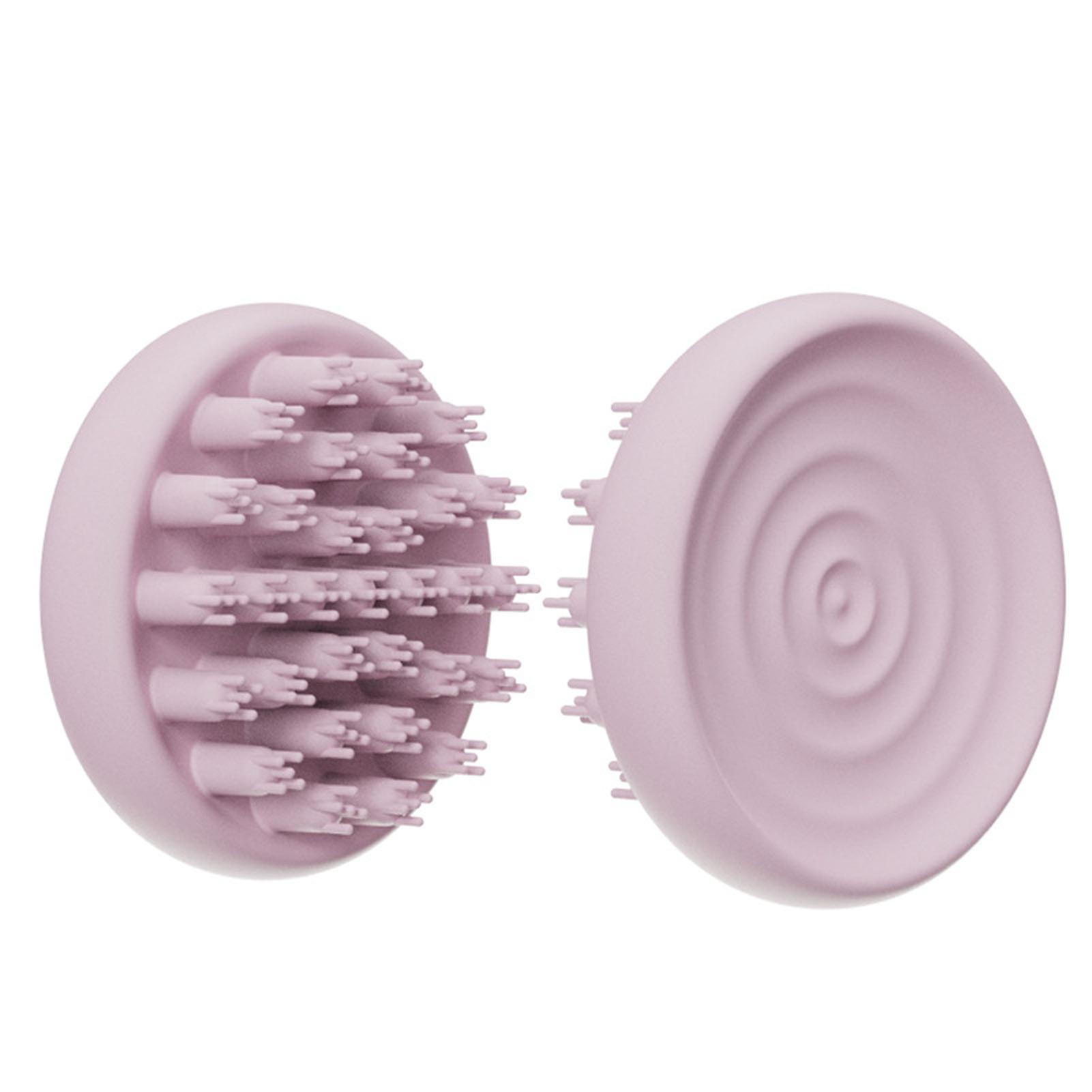 Silicone Round Shape Shampoo Brush Portable Ergonomic Bath Massage Brush for Home Bathroom