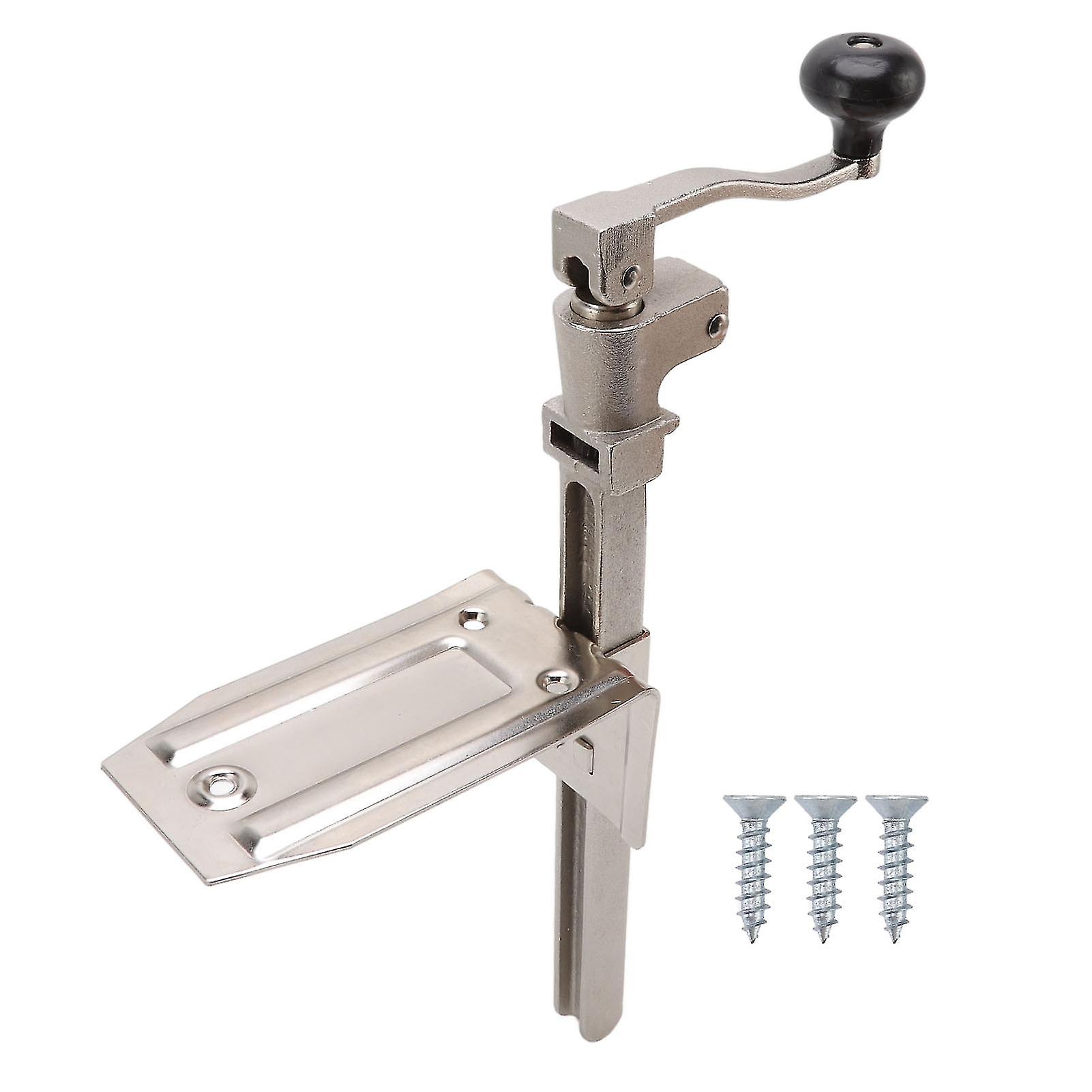 Can Opener Desktop Mounted Small Heavy Duty with Screw in Base Iron and Steel Can Open Tool for Kitchen Canteen
