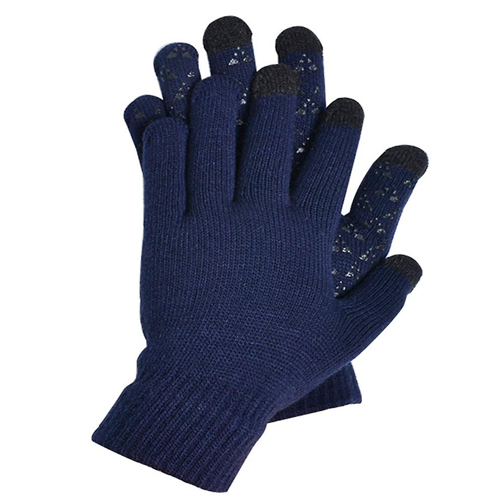 Winter Thicken Touch Screen Knitted Gloves Windproof Thermal Warm Gloves for Outdoor Activities