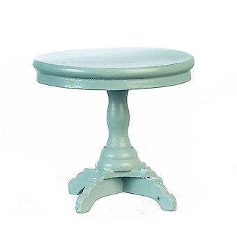Dolls House Round Grey Pedestal End Side Table Miniature Living Room Furniture