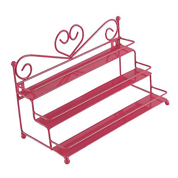 Metal Cosmetic Display Rack Display Holder Storage Shelf 3 Layer Black