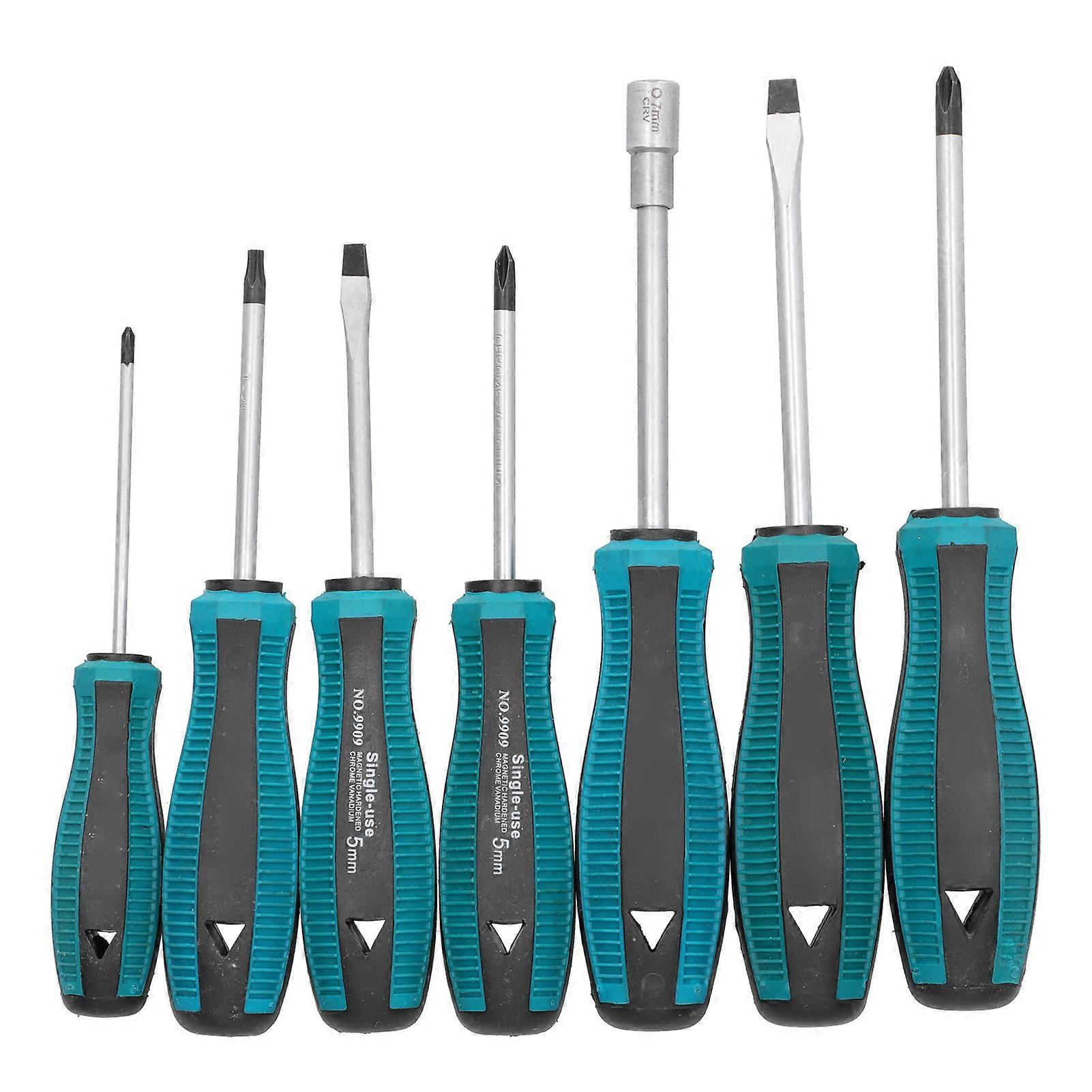 Screwdriver Set 8147A Chrome Vanadium Steel Handle TPR-PP Grip