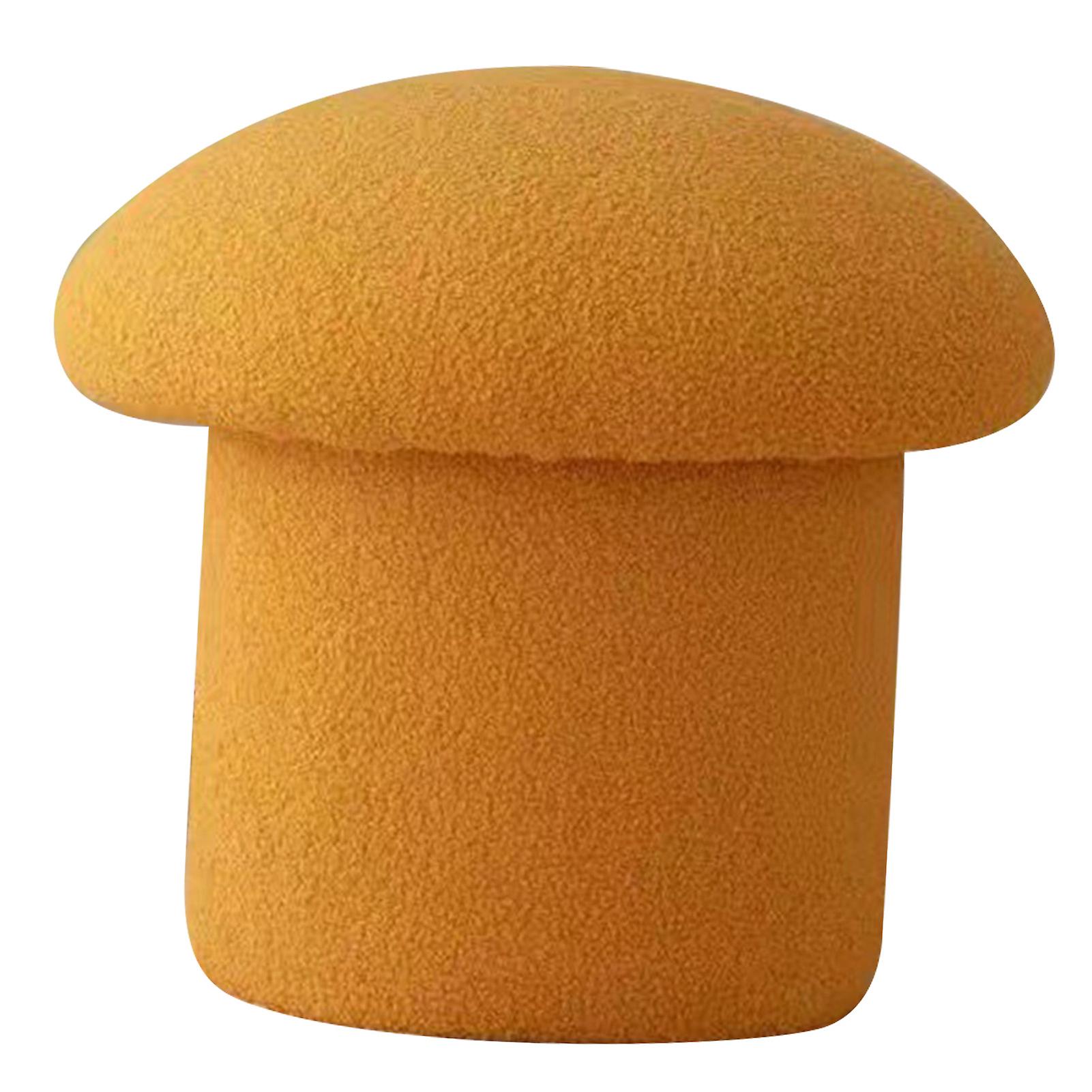 Simple Modern Yellow Pine Sofa Bench Soft Round Foot Stool