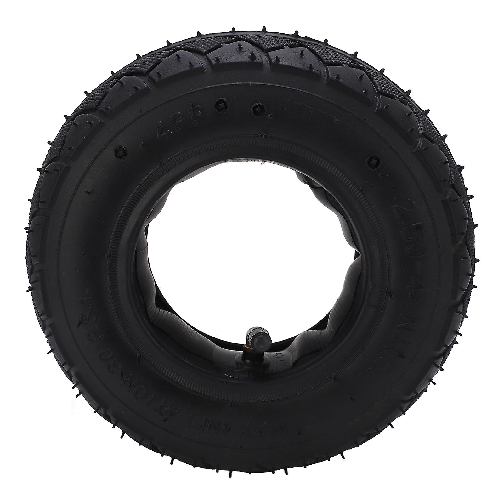 2.50‑4Inner Outer Tyre 2.50‑4 Tire and Inner Tube Set Rubber Inner Outer Tyre Replacement for Scooters Electric Wheelchairs 2.50‑4Tireand Inner Tube