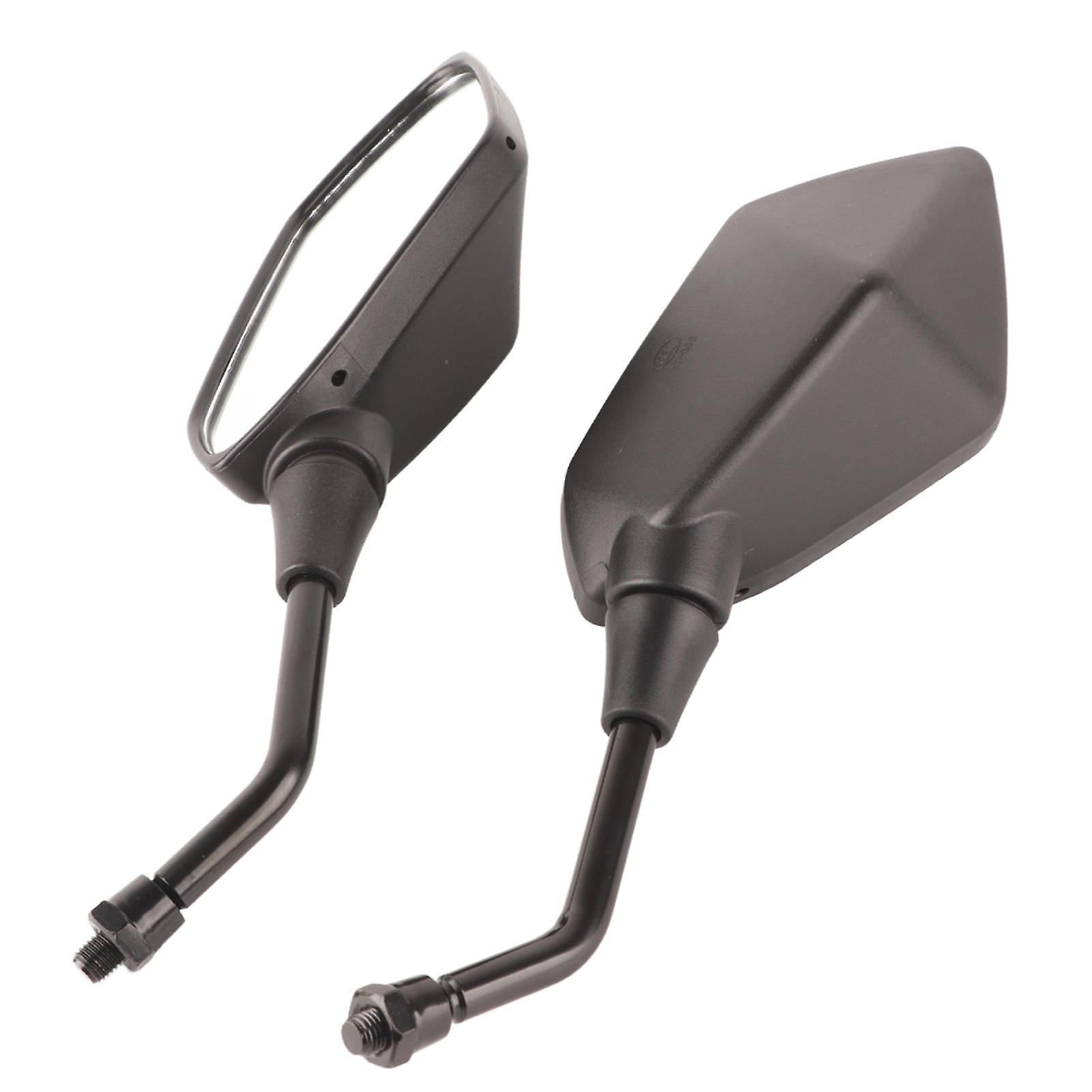 Pair of Motorcycle Modification Universal Rearview Wing Mirror Motorbike Accessory Black10mm