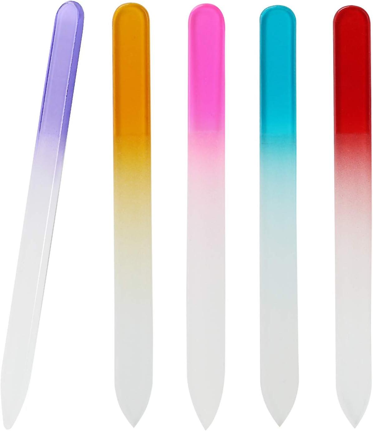 Nail Files 6 Pieces Glass Nail Files Nail Files Double-ended Polishing File High-gloss Polishing File Professional Gradient Nail Files With Cans Doub