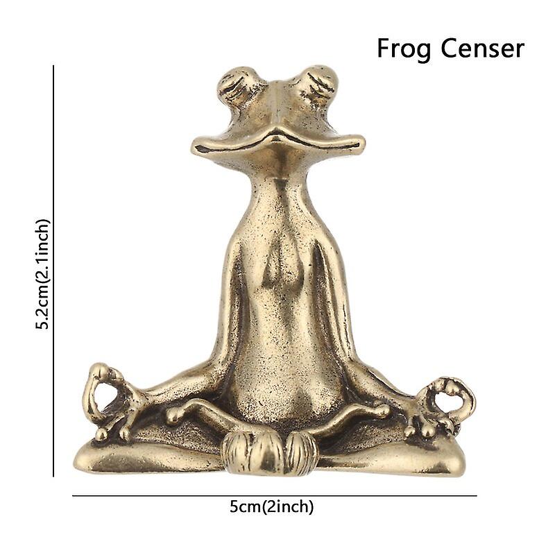 1PC Retro Ornament Incense Burner Frog Statue Animal Accessories Sculpture Home Decor Desk Decoration Meditation Zen Mini Crafts Dexterity Games