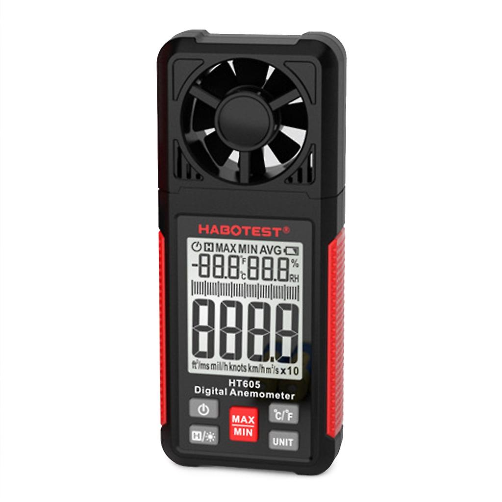 Anemometer Backlight Wind Speed Temperature Measuring Meter for Sailing