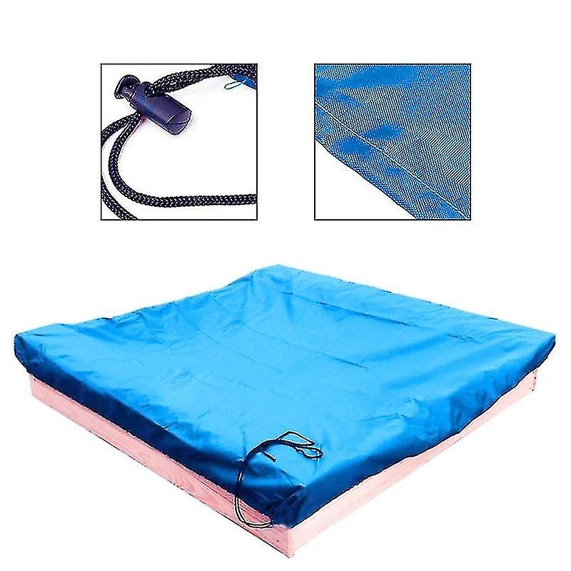 Sand Pit Sandbox Cover With Drawstring Waterproof Uv Protection For Sandbox Outdoor Blue 200x200x20