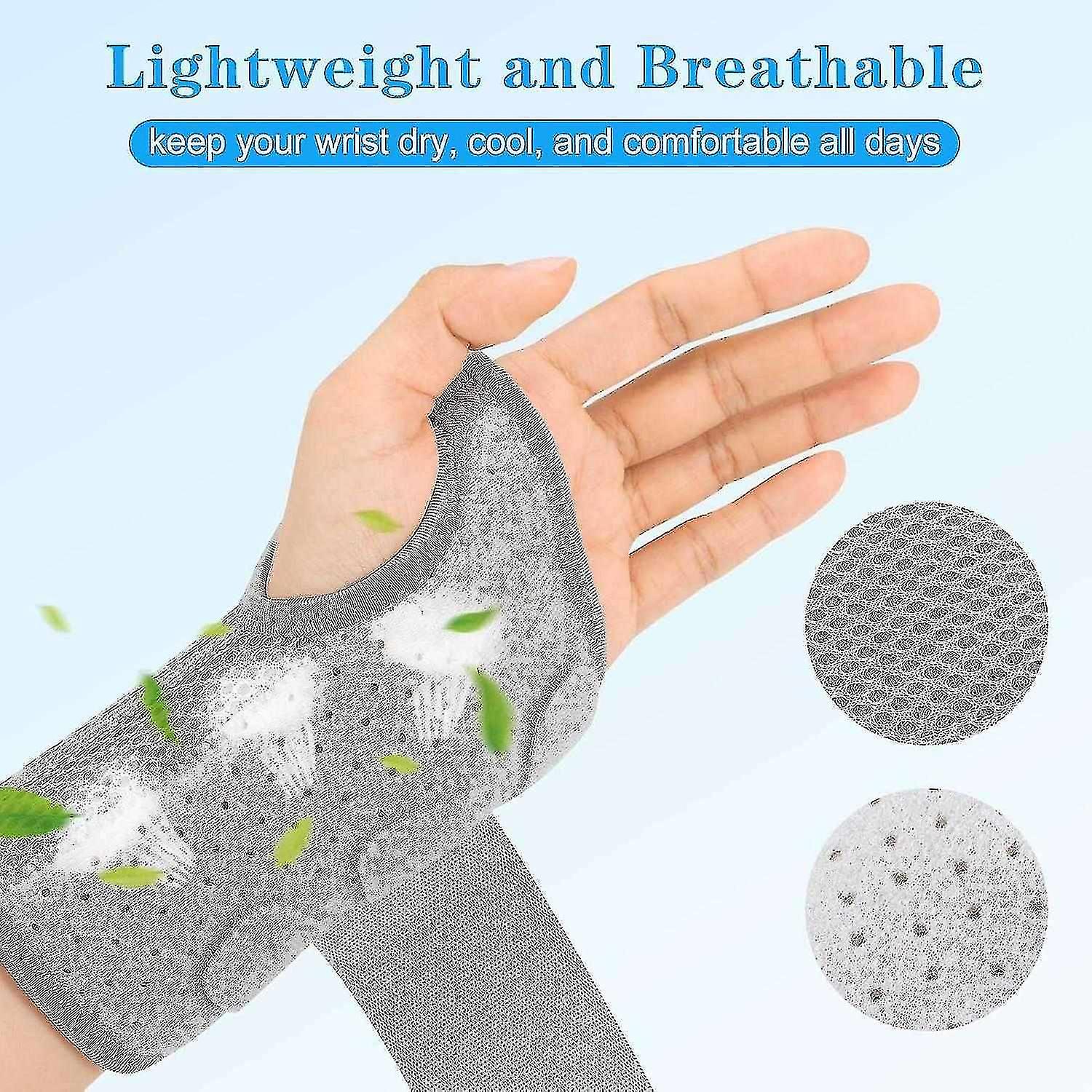 Wrist support brace for carpal tunnel, breathable wrist splint for right and left hands, adjustable
