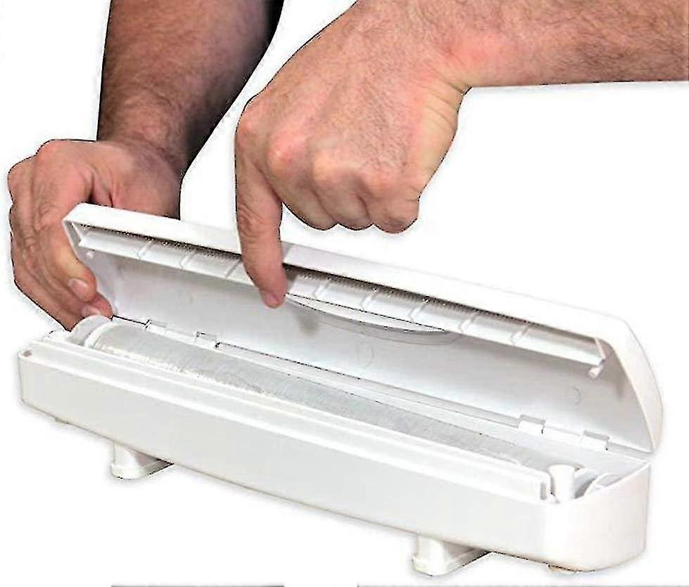 Lebensmittelverpackung oder Aluminiumfolienspender in Weiß, Kunststoff, 30 cm g