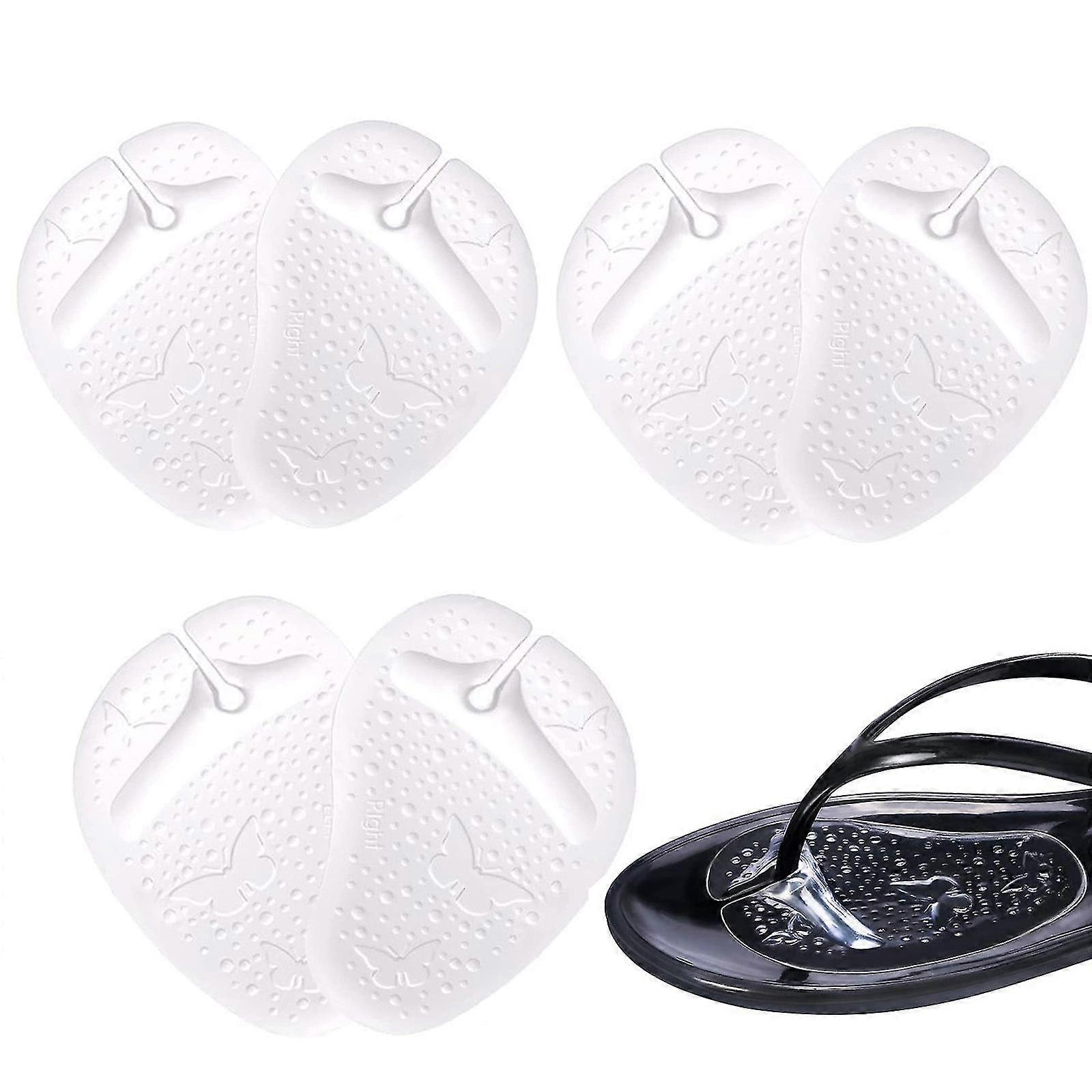 Pads for Thong Sandals Flip-Flops, Self-Adhesive Gel Cushion Pad Non Slip Sandal Insoles Thong Slipper, 2 Pairs  (D-2)