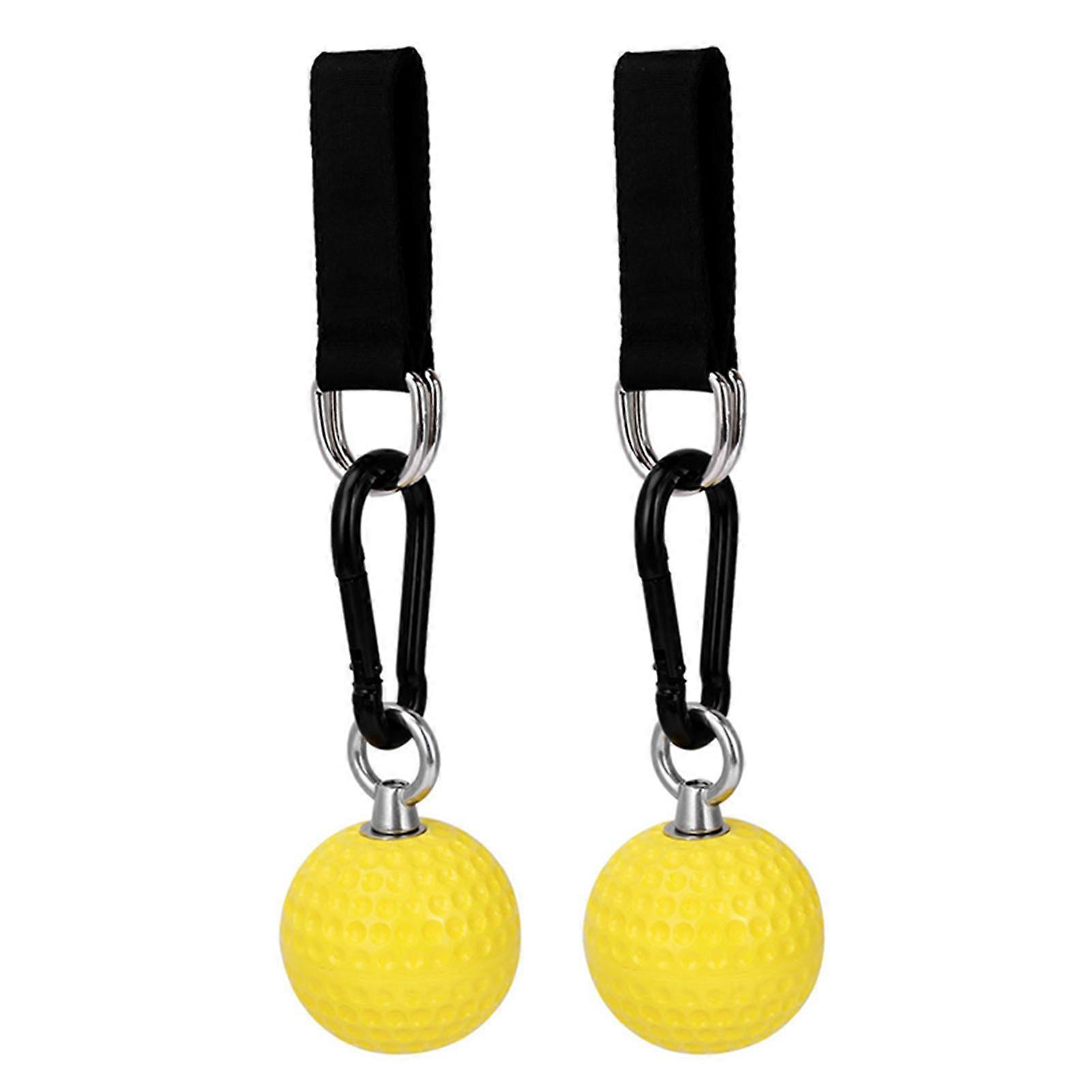 Yellow Pull Up Training Ball with Hooks & Belts, 200KG Capacity