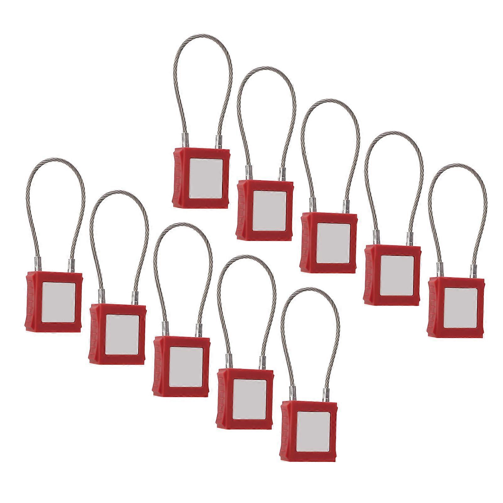 10 Sets Lockout Tagout Cable Lock with Key Stainless Steel Electrical ...