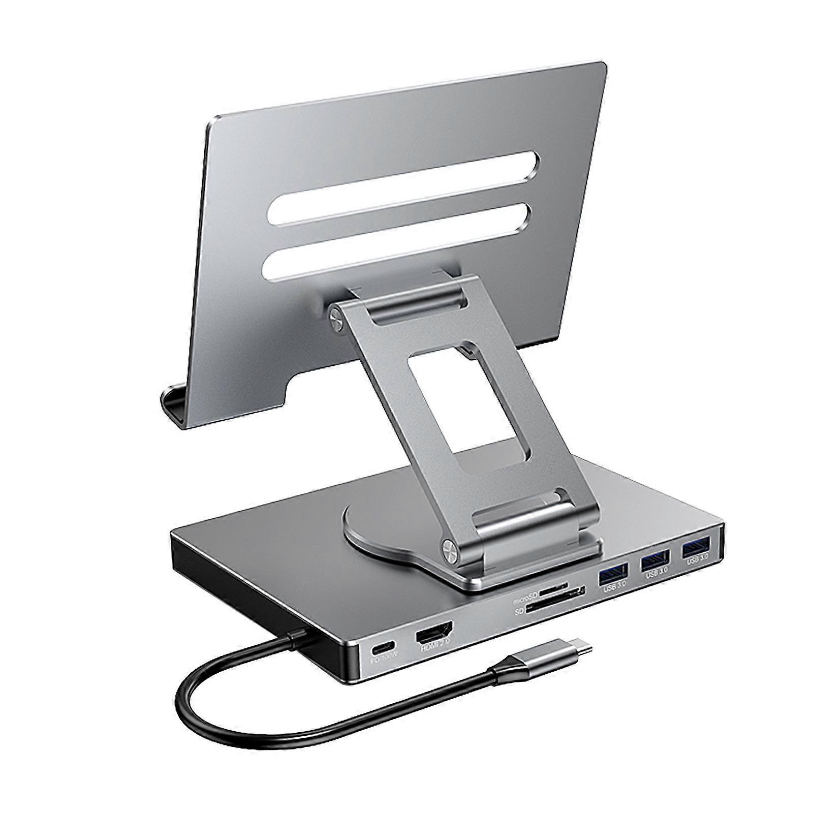 Docking Station Supporto in lega di alluminio per telefono Apparecchiature elettroniche Ufficio 8 in 1