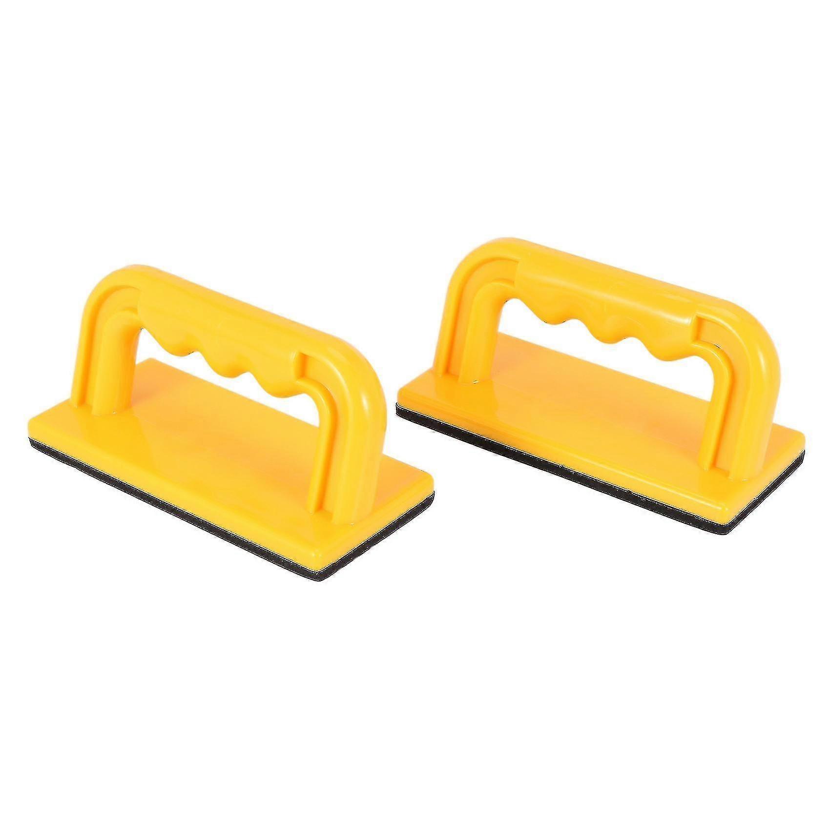 For Wood Cutting Push Up Stick Block - 2-Pack Set with Angle Handle Foam Pad Holder Blocks for Cutting on Joists