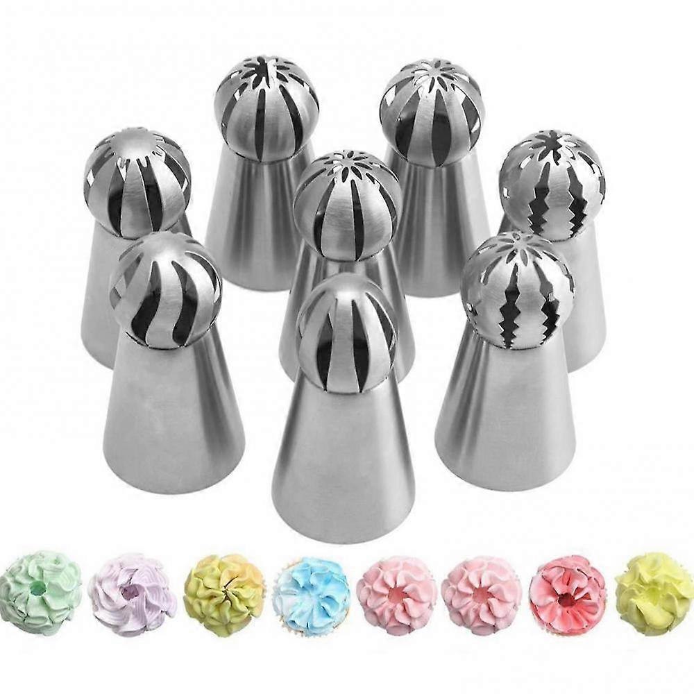 8pcs Flower Nozzle Professional Reusable Piping Tips Set