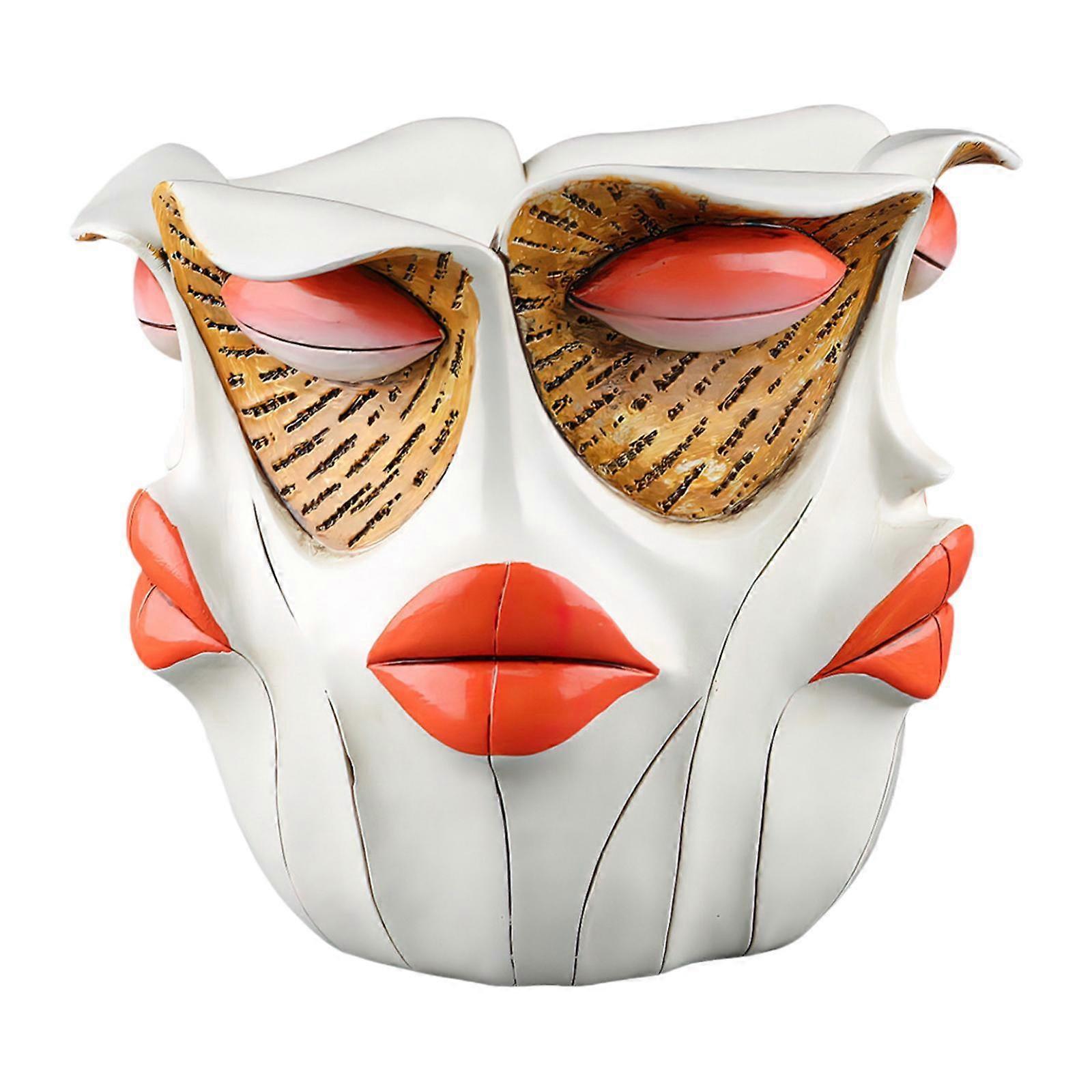 Abstract Face Plant Pot Flower Vase Ornament Desk Creative Head Planter