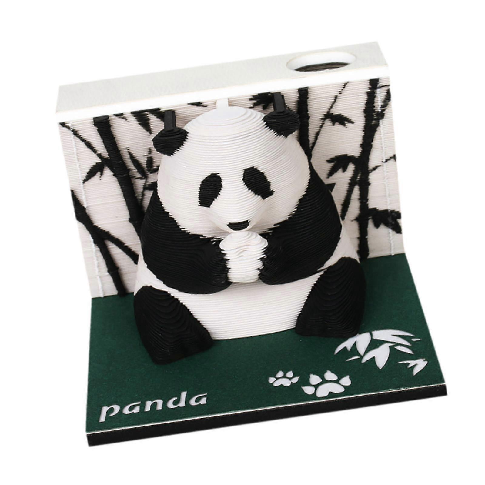 2025 Desk Calendar with Lights 3D Calendar Memo Pad for Desk Home Office Style A