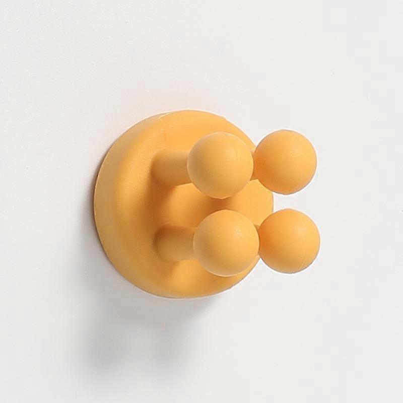 6pcs Silicone Adhesive Hook Utility Stand Plug Cable Holder Key Hook For Bathroom Kitchen