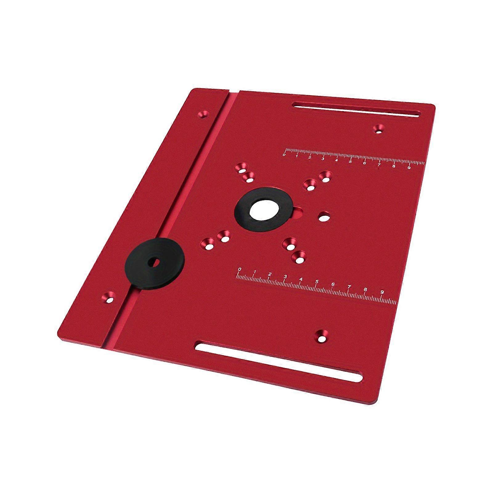Piastra di inserimento del tavolo del router Piastra del router in alluminio premium per strumento di lavorazione del legno rosso